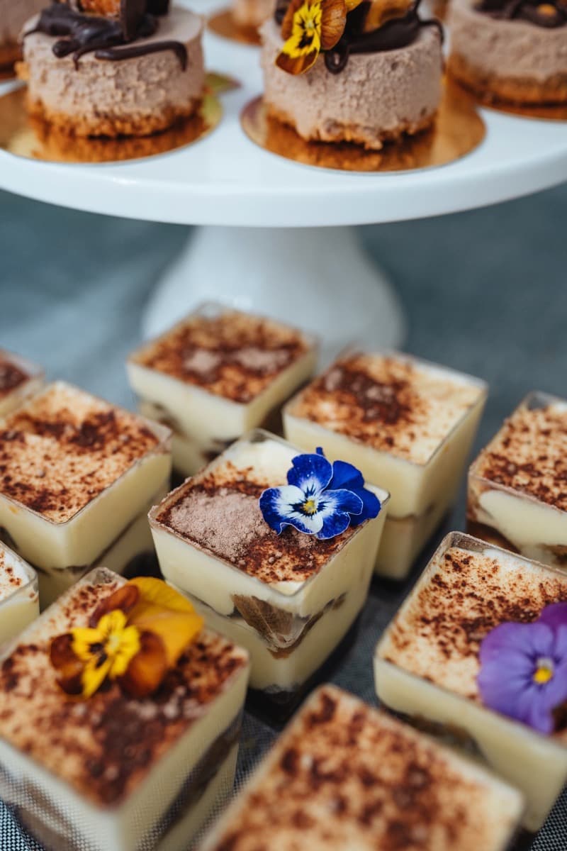 Tiramisu and cheesecake display for an Adelaide celebration